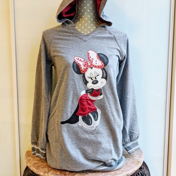 DISNEY Classic Cameo Minnie Mouse Sweatshirt Dress - Picture 2 of 14